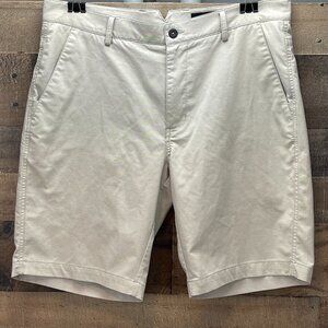 Dunning Everbest Golf Shorts Mens 34 Khaki Flat Front Lightweight Performance